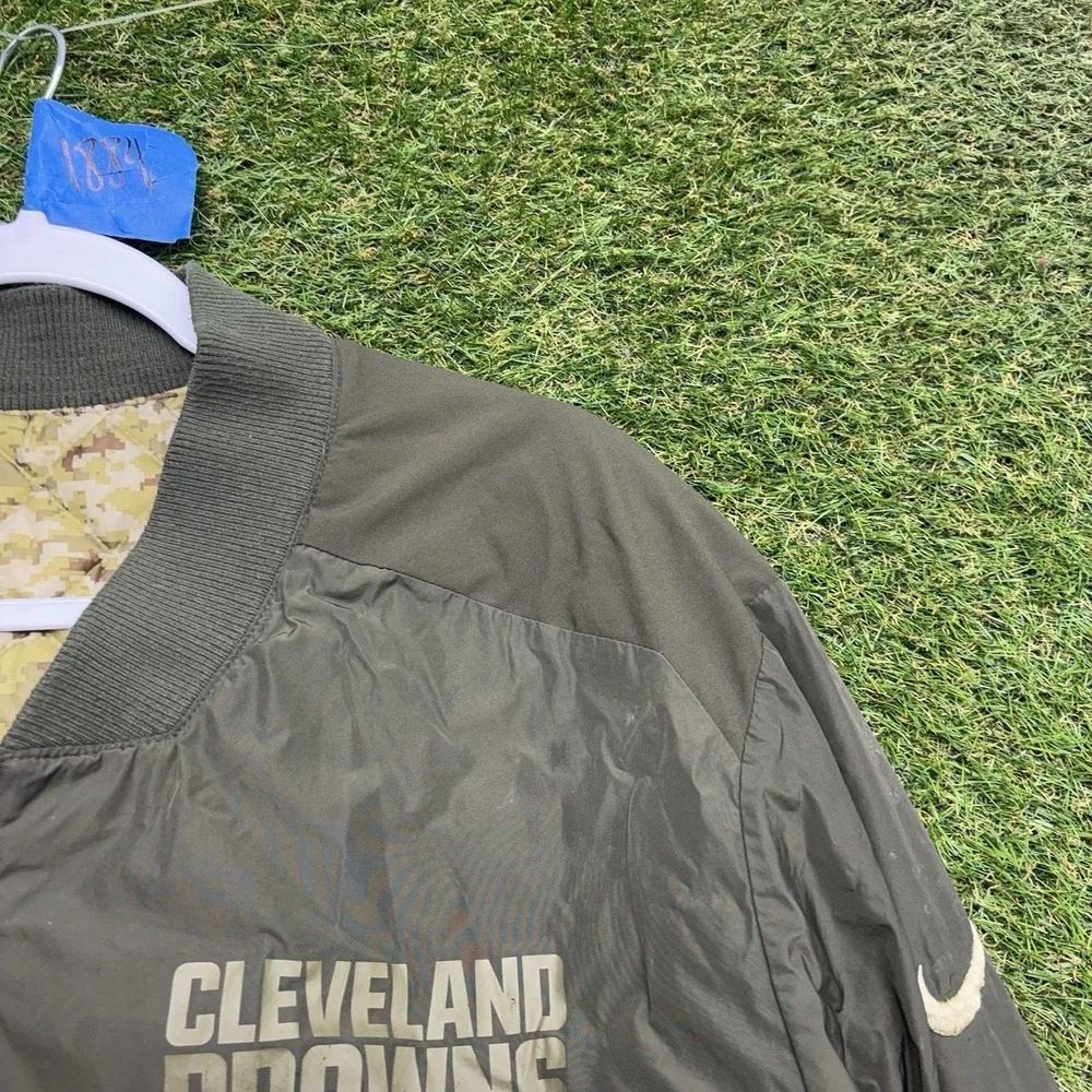 Nike Cleveland Browns Salute To Service Jacket Mens XL OnField Reversible Puffer